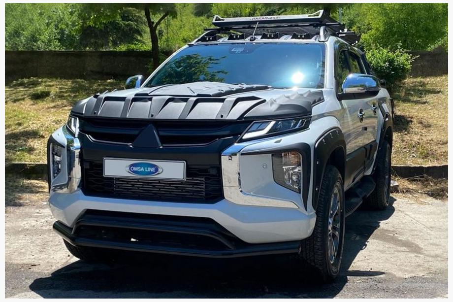 Mitsubishi L200 2015–2024 Dubbele bullbar voorzijde Vegas 2019+ (zwart, 76 mm) Image