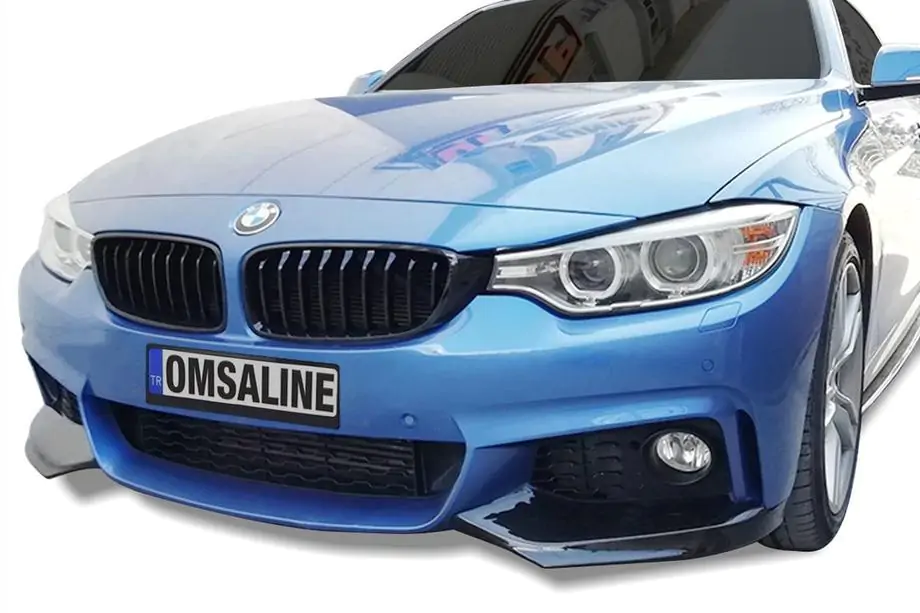 BMW 4 Serie F32/F33/F36 2012–2020 Frontbumperlip Flap (voor M-Sport, zwart) Image