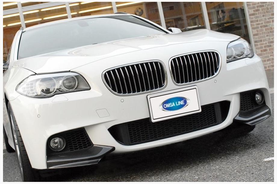 BMW 5 Serie F10/F11 2010–2016 Voorbumperlip DPT Flap (voor M-Performance, hoogglans zwart) Foto 2