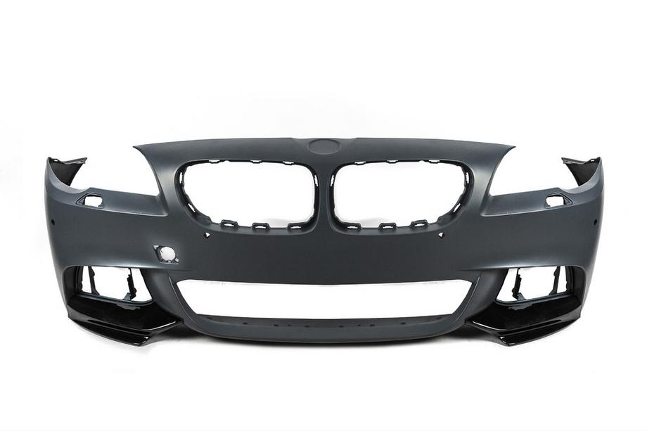 BMW 5 Serie F10/F11 2010–2016 Voorbumperlip DPT Flap (voor M-Performance, hoogglans zwart) Foto 7