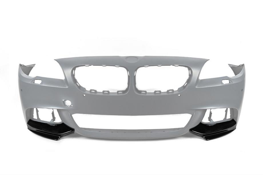 BMW 5 Serie F10/F11 2010–2016 Voorbumperlip DPT Flap (voor M-Performance, hoogglans zwart) Foto 5