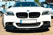 BMW 5 Serie F10/F11 2010–2016 Voorbumper lipspoiler OmsaLine (zwart) foto 5