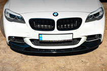 BMW 5 Serie F10/F11 2010–2016 Voorbumper lipspoiler OmsaLine (zwart) foto 6