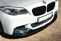 BMW 5 Serie F10/F11 2010–2016 Voorbumper lipspoiler OmsaLine (zwart) foto 1