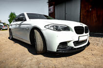 BMW 5 Serie F10/F11 2010–2016 Voorbumper lipspoiler OmsaLine (zwart) foto 7