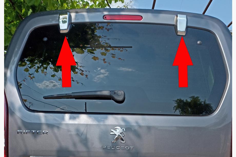 Opel Combo 2019– Afdekkappen voor achterdeurscharnieren (2 st., RVS) Image