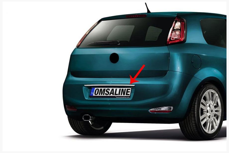 Fiat Punto Grande/EVO 2006–2018 Chromen strip boven kenteken (RVS) Image
