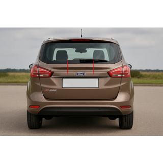 Chromen strip boven kenteken (RVS) foto 1