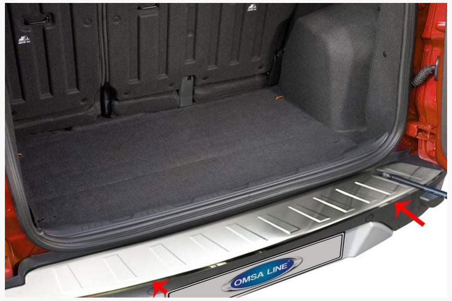 Ford EcoSport 2013–2022 Achterbumper beschermplaat (2013-2017, RVS) Image