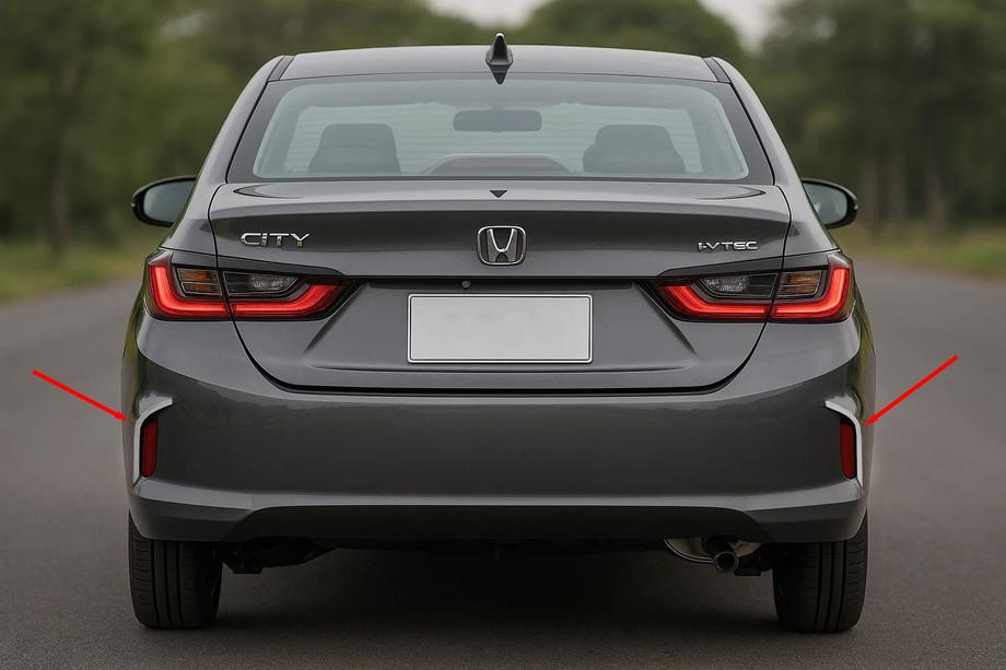 Honda City 2021– RVS sierlijsten voor achterbumperreflectoren SD (2 st.) Foto 1