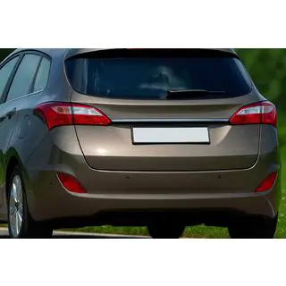 Chroom sierstrip boven kenteken (SW, RVS)