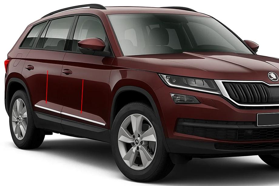 Skoda Kodiaq 2016–2023 OmsaLine deurlijsten (RVS) Image