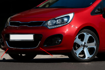Kia Rio 2012–2017 Grillcover voor HB (RVS) foto 1