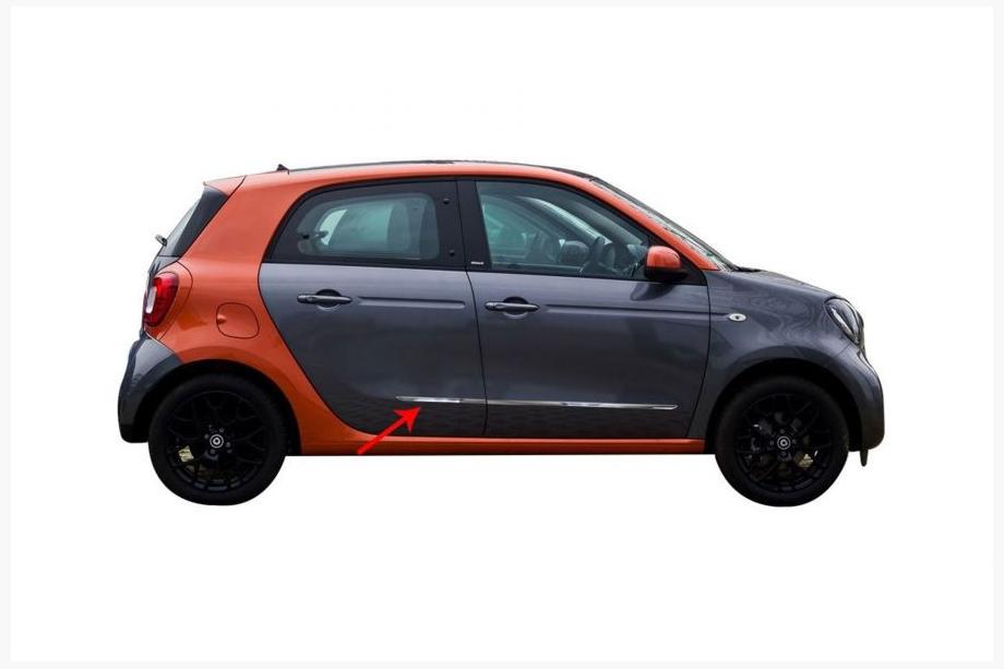 Smart 2014– Deurstrips set (4-delig, RVS) Image