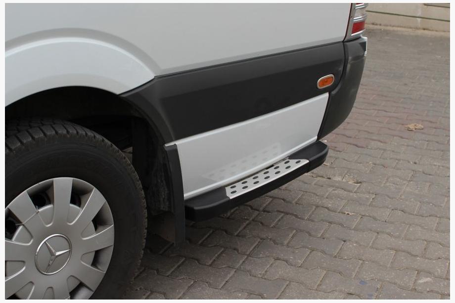 Volkswagen LT 1995–2006 DOT-Line side steps achter het wiel (2 stuks, aluminium) Middellange wielbasis Image