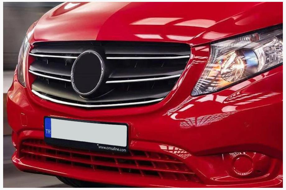 Mercedes Vito/V-klasse W447 2014– Grille sierlijsten 2020+ (5 stuks, RVS) OmsaLine - Italiaans roestvrij staal Image