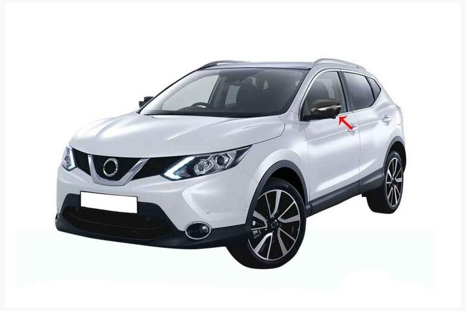 Nissan X-trail T32/Rogue 2014–2021 Spiegelkappen van echt carbon (set 2 stuks) Image