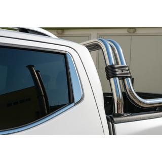 RVS sierlijsten achterste deurstijlen (2 stuks) Nissan Navara/NP300 2016– foto 1
