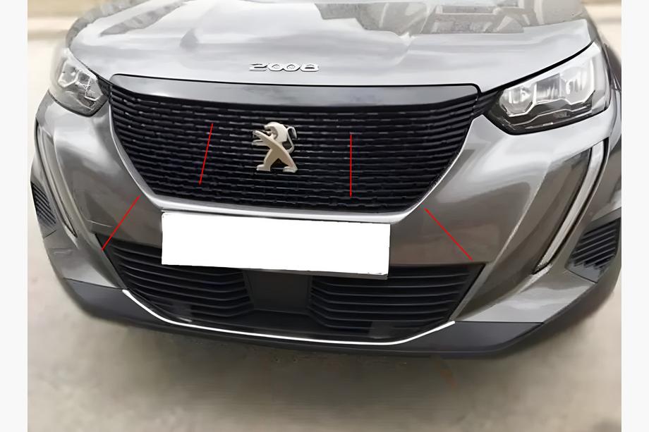 Peugeot 2008 2019– Grilleomlijsting (set van 3, RVS) Image