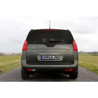 Chromen sierlijst boven kenteken OmsaLine (RVS)