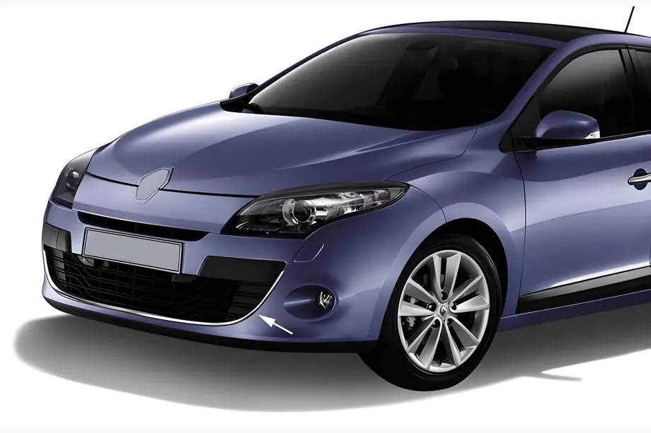 Renault Megane III 2009–2016 RVS chromen sierlijst voor voorbumper 2013-2016 (HB) Image
