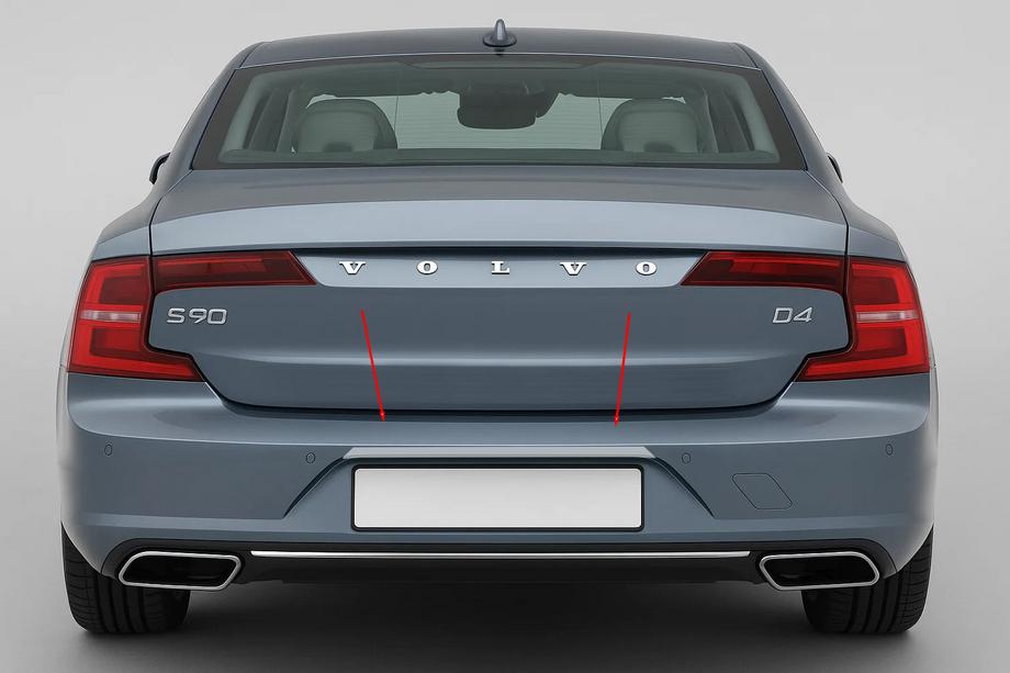 Volvo S90/V90 2016– Chromen sierstrip boven kenteken (voor S90, RVS) Image
