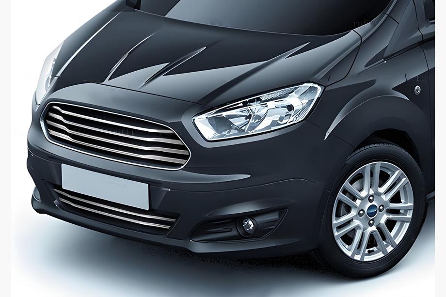 Ford Courier 2014–2023 Carmos grille sierlijsten (2014-2018, 6 stuks, RVS) Image