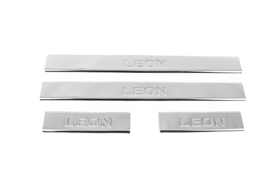 Seat Leon 2013–2020 Carmos V2 instaplijsten (4 stuks, RVS) Image
