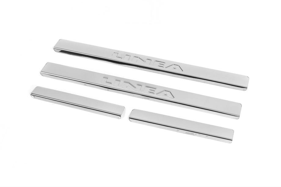 Fiat Linea 2006–2018 RVS instaplijsten Carmos V2 (4 stuks) Foto 1