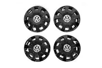 Volkswagen Crafter 2006–2016 Wieldoppen zwart ABS (1-ring, set 4 st.) foto 2