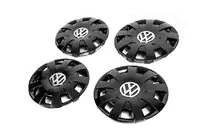 Volkswagen Crafter 2006–2016 Wieldoppen zwart ABS (1-ring, set 4 st.) foto 3