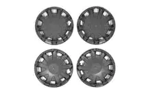 Volkswagen Crafter 2006–2016 Wieldoppen zwart ABS (1-ring, set 4 st.) foto 4