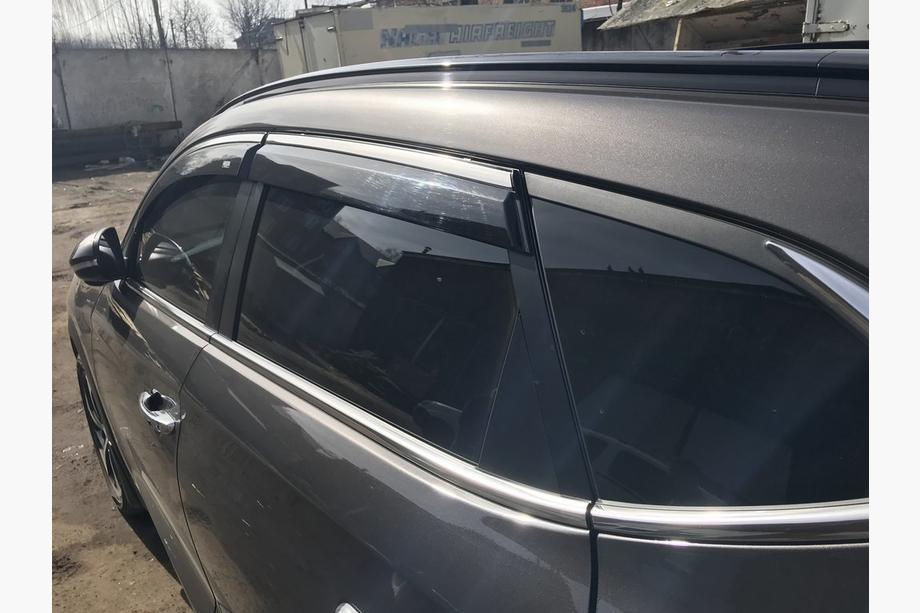 Hyundai Tucson TL 2016–2021 Raamwindschermen met chroomstrip (4 stuks, Niken) Foto 3