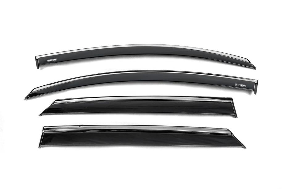 Hyundai Tucson TL 2016–2021 Raamwindschermen met chroomstrip (4 stuks, Niken) Foto 4