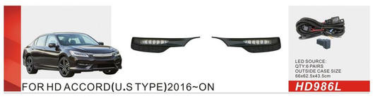 Honda Accord X 2017–2022 US-type mistlampen (2017-2020, LED) foto 1
