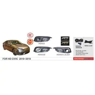 Mistlampen 2016-2019 (halogeen) Honda Civic Sedan X 2016–2021