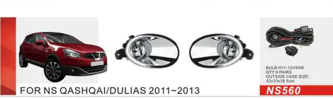 Nissan Qashqai 2010–2014 Mistlampen (2 st, halogeen) foto 1