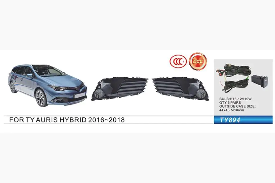 Toyota Auris 2012–2018 Mistlampen Hibryd 2015-2018 (set van 2, halogeen) Image