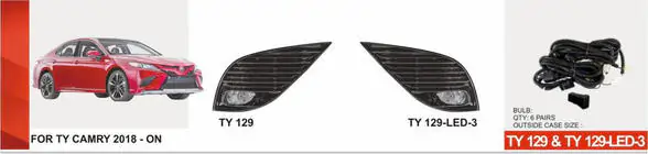 Toyota Camry 2017–2023 Mistlampen US-type (2 stuks, LED) foto 1