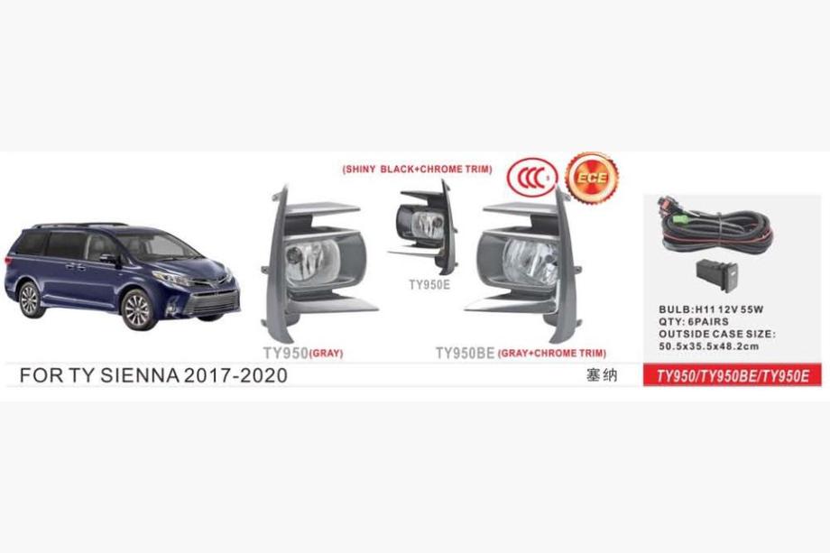 Toyota Sienna 2010–2020 Mistlampenset 2017-2020 (2 stuks, halogeen) Image