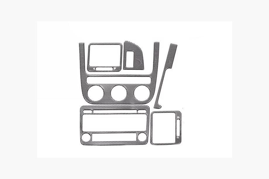 Volkswagen Golf 5 2003–2009 Dashboard sierlijsten (Carbon, kleine set) Image