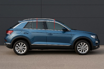 Volkswagen T-Roc 2017–2025 Raamomlijsting (4-delig, RVS) foto 1