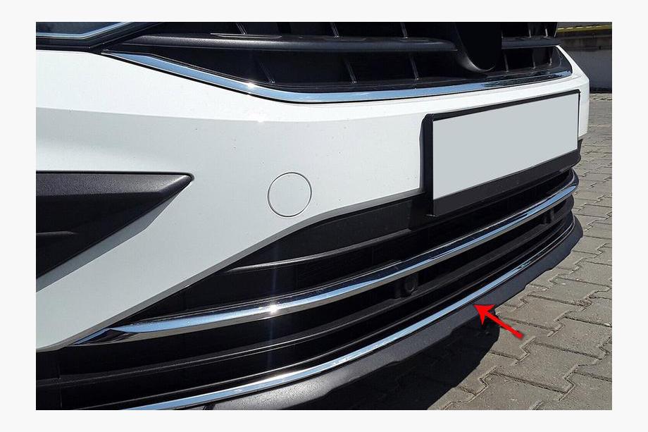Volkswagen Tiguan 2016–2023 RVS bumperbeschermer voorbumper 2020+ Foto 1