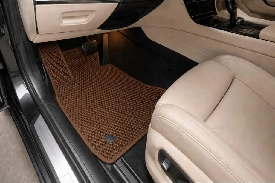 BMW 7 Serie F01/F02 2008–2015 EVA automatten (voor F02, bruin) Image