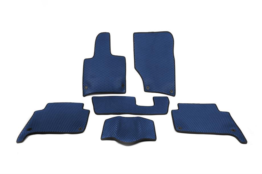 Audi Q7 2005–2015 EVA automatten (blauw) 2 rijen (5 matten) Image