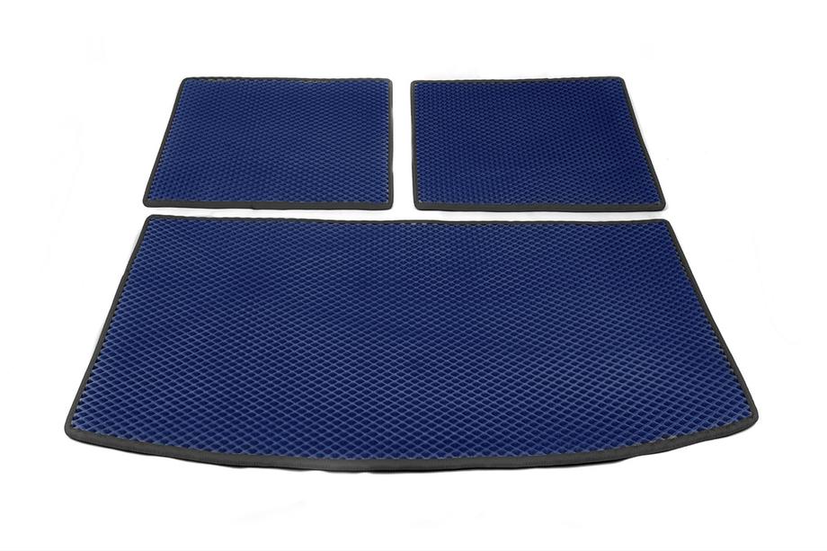 Audi Q7 2005–2015 Kofferruimtemat 3-delig (EVA, blauw) (7-zits) Image