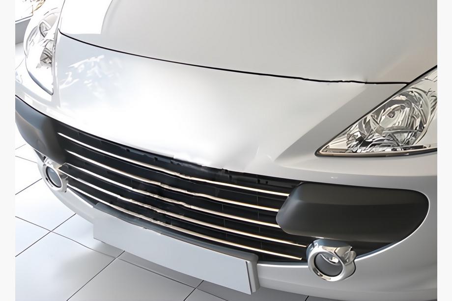 Peugeot 307 2001–2008 Grille sierlijsten (2005-2008, 5-delig, RVS) Foto 1