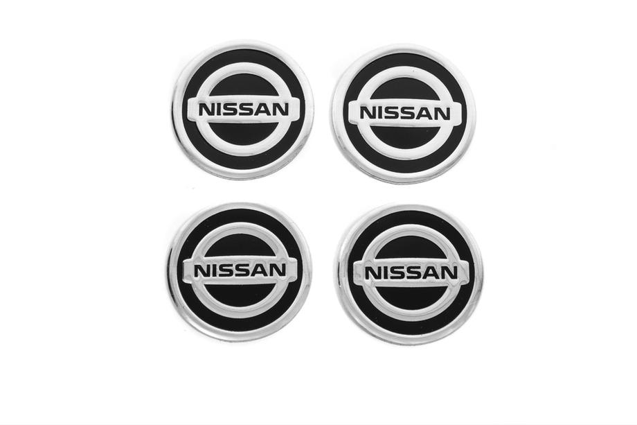 Nissan Sticker set voor naafdoppen V1 60 mm (4 stuks) Image