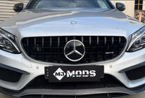 Mercedes C-klasse W205 2014–2021 Panamericana GT Black voorgrille (voor Avantgarde/AMG-Line/C43 AMG) foto 1