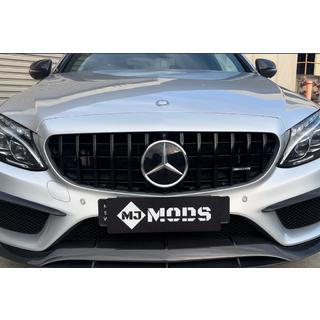 Panamericana GT Black voorgrille (voor Avantgarde/AMG-Line/C43 AMG) Mercedes C-klasse W205 2014–2021 foto 1